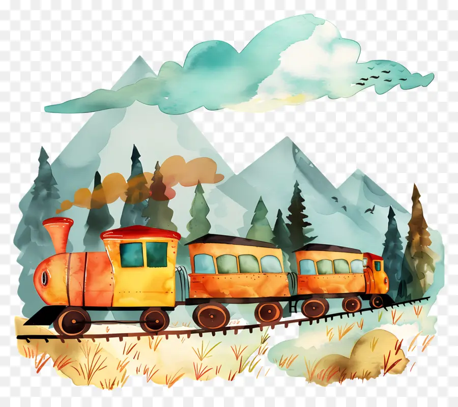 Train，Train De Moteur à Vapeur PNG