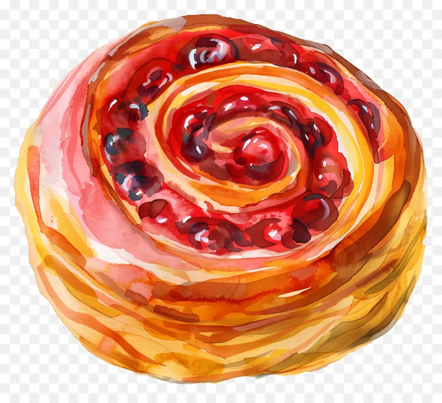 La Pâtisserie Danoise，Peinture à L'aquarelle PNG