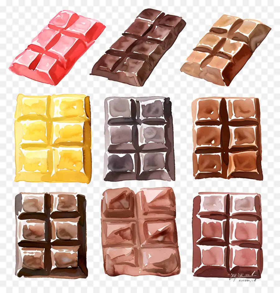 Barre De Chocolat，Les Barres De Chocolat PNG