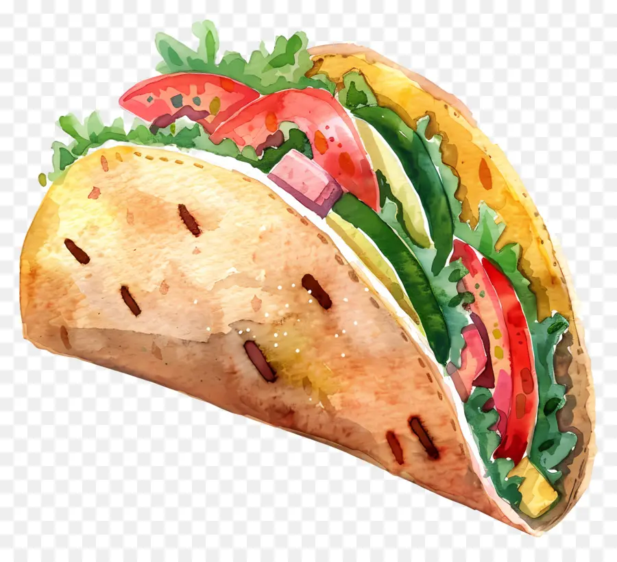 Taco，Peinture à L'aquarelle PNG