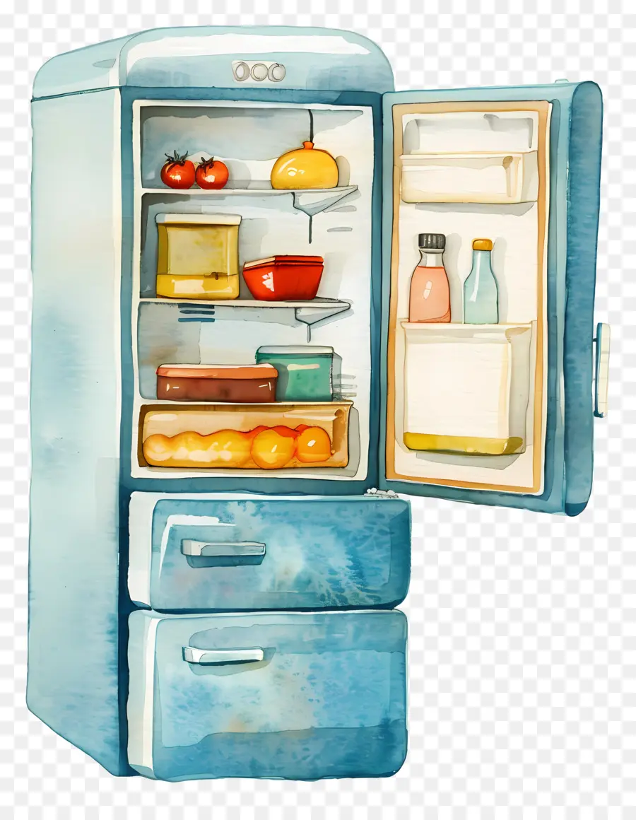 Réfrigérateur，Réfrigérateur Vintage PNG