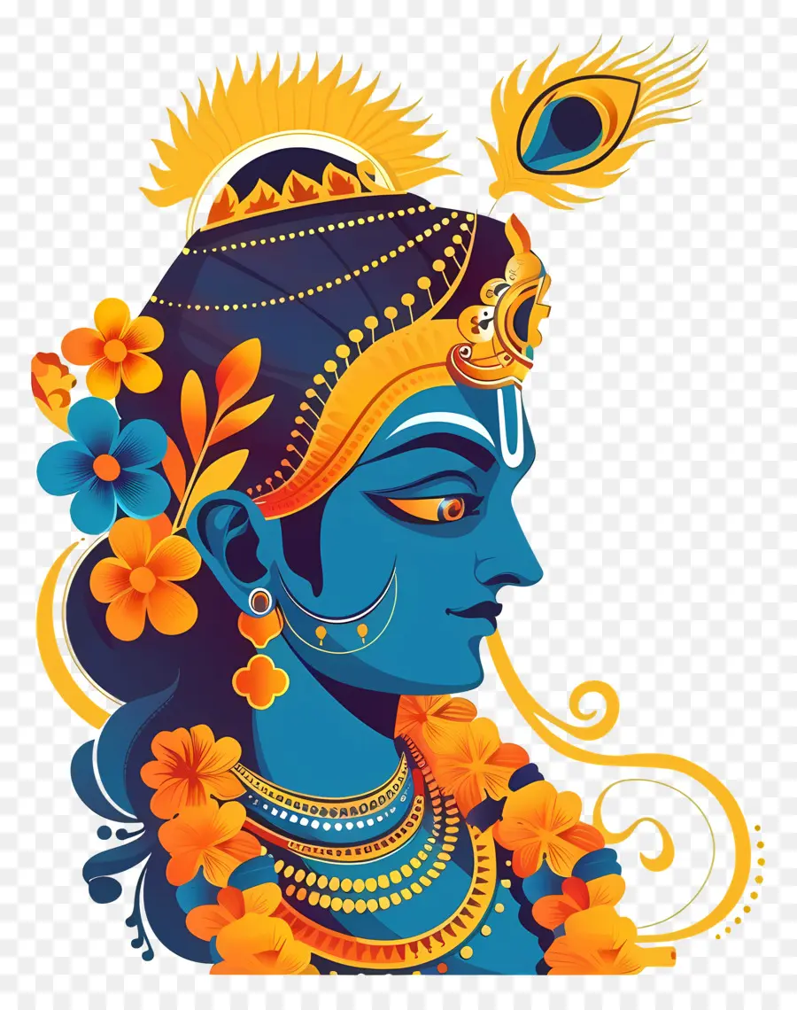 Janmashtami Krishna，Dieu Hindou PNG