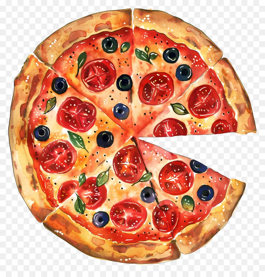 Pizza，Handdrawn PNG