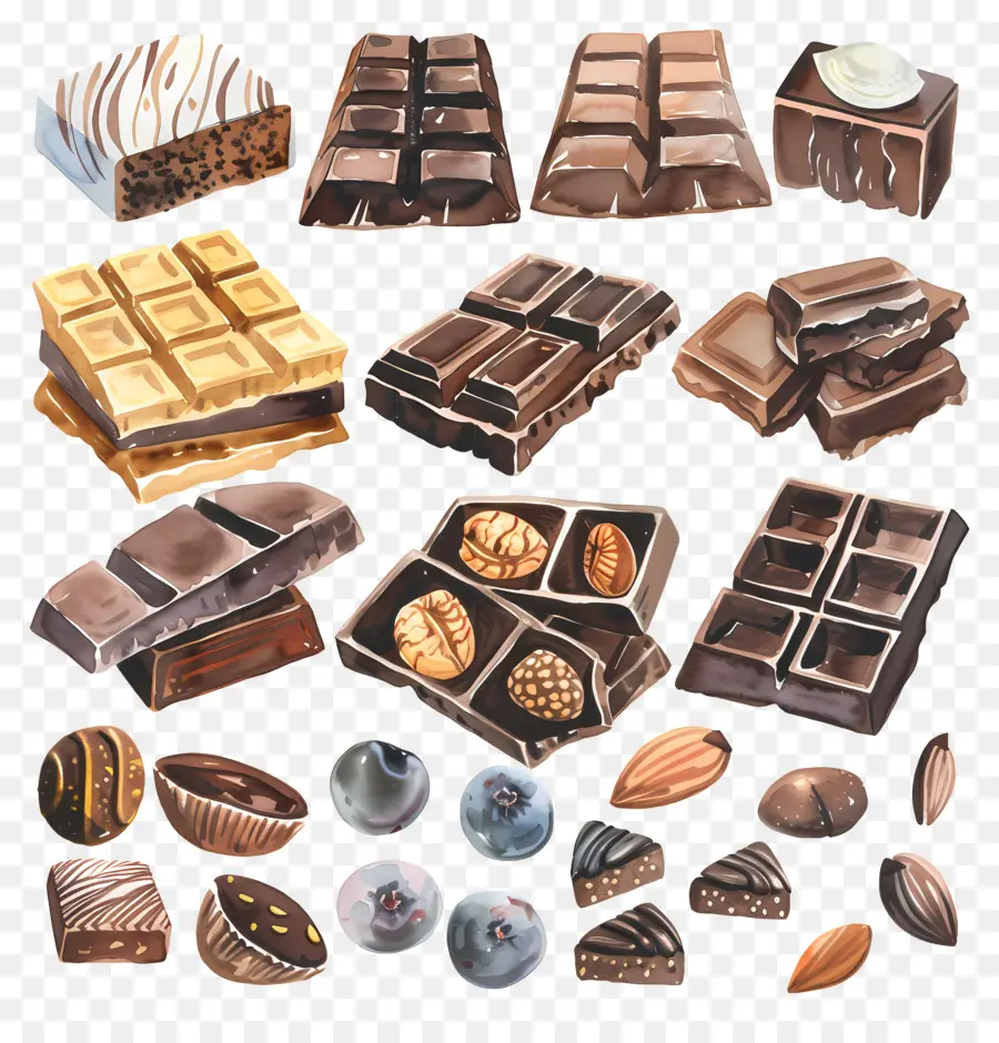 Chocolat，Les Barres De Chocolat PNG