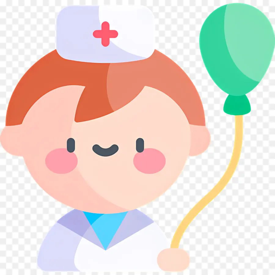 Journée Du Dentiste，Infirmière Avec Ballon PNG