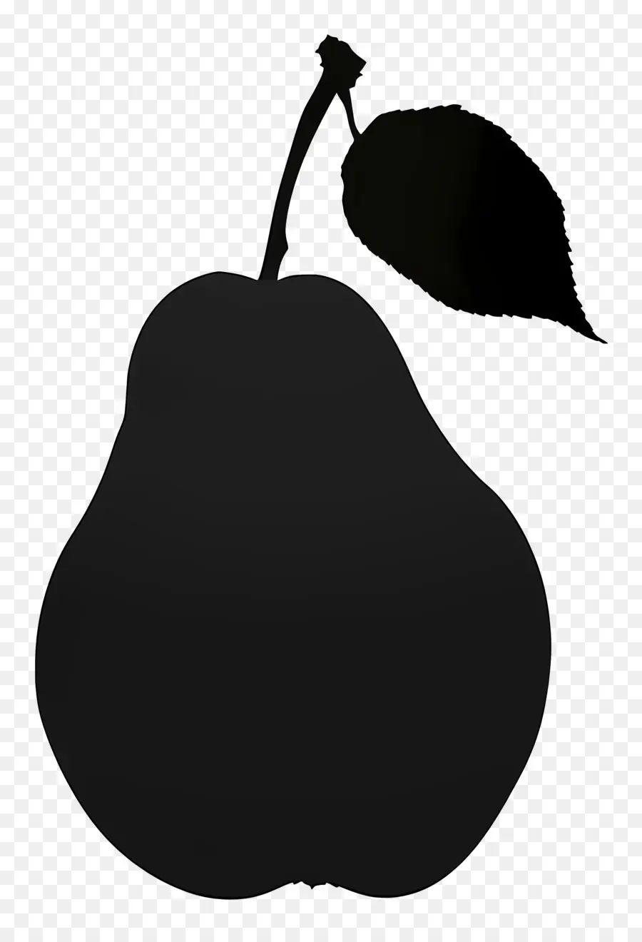 Silhouette De Poire，Silhouette De Poire Noire PNG