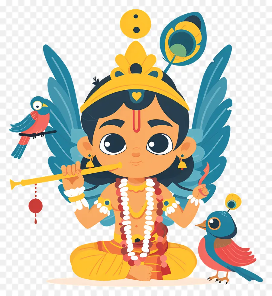 Krishna Janmashtami，Dessin Animé Krishna PNG