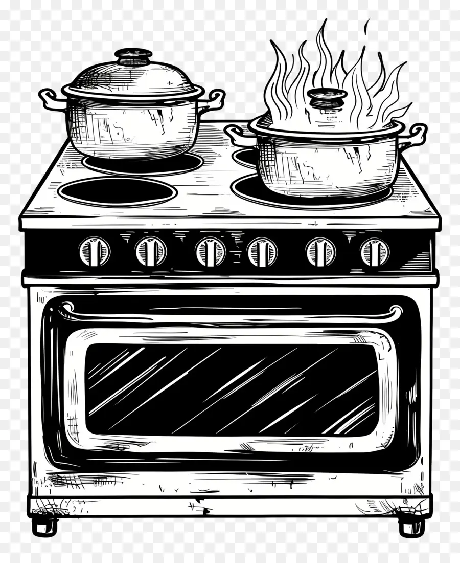 Cuisinière Et Four，Poêle Vintage PNG