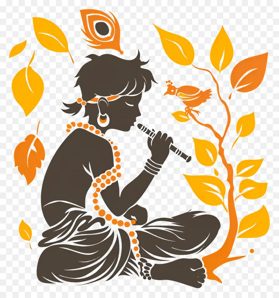 Krishna Janmashtami，Joueur De Flûte PNG