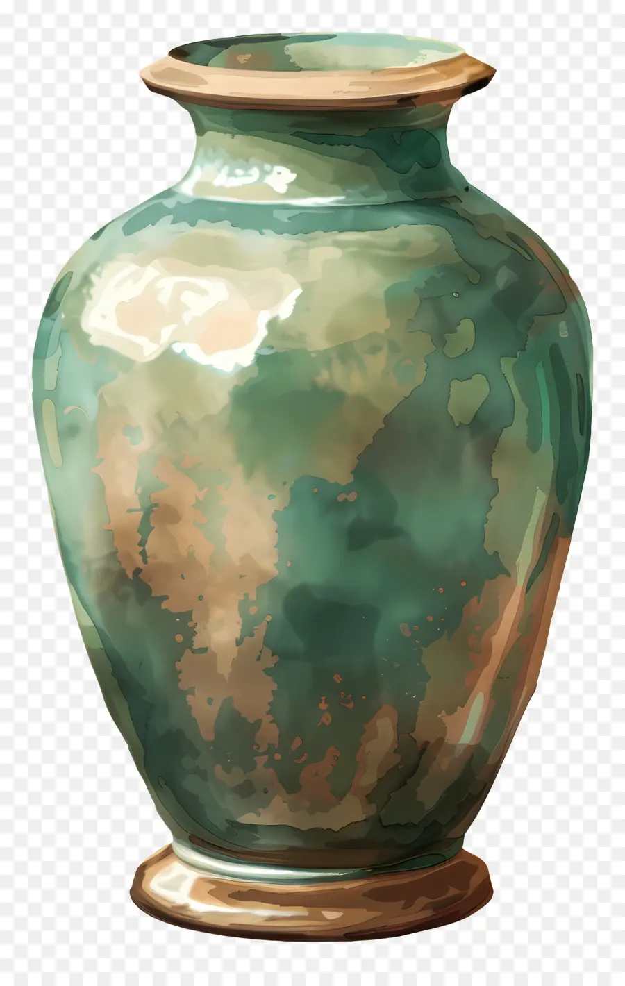 Vase En Céramique，Vase Vert PNG