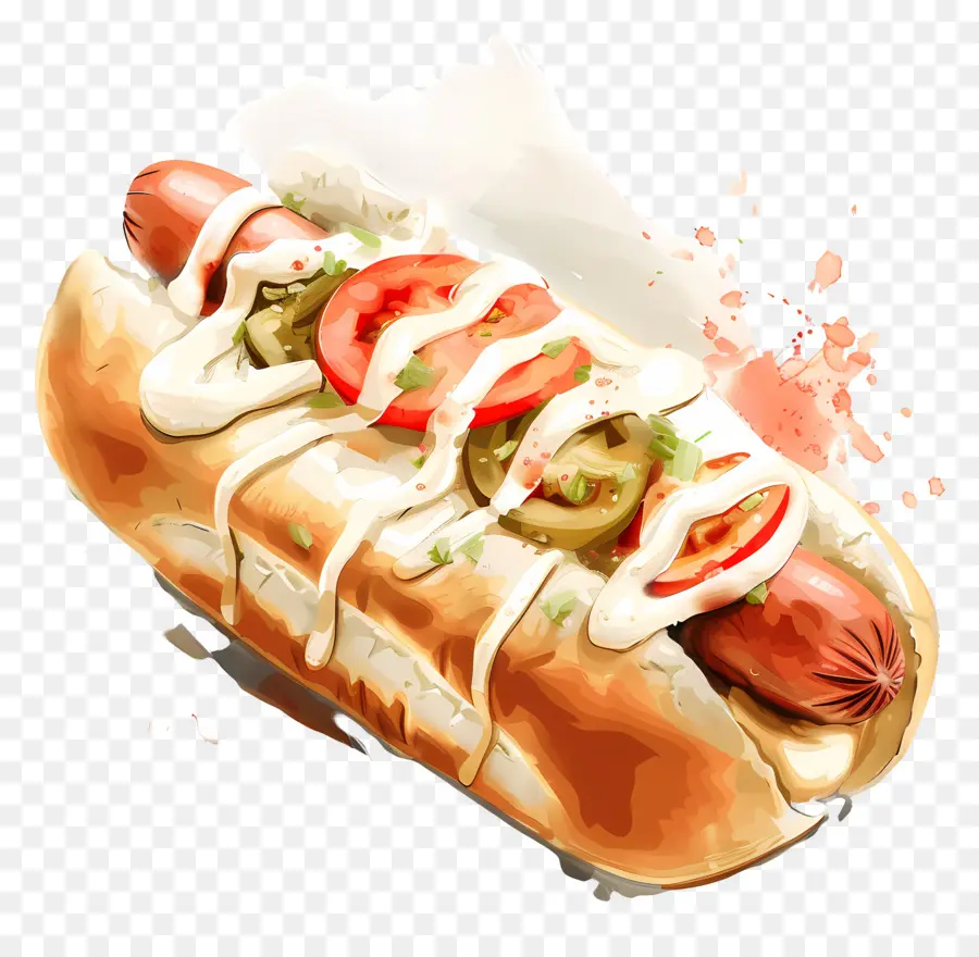 Hot Dog，Saucisse PNG