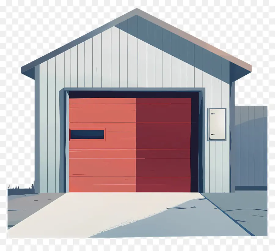 Garage，Porte Rouge PNG