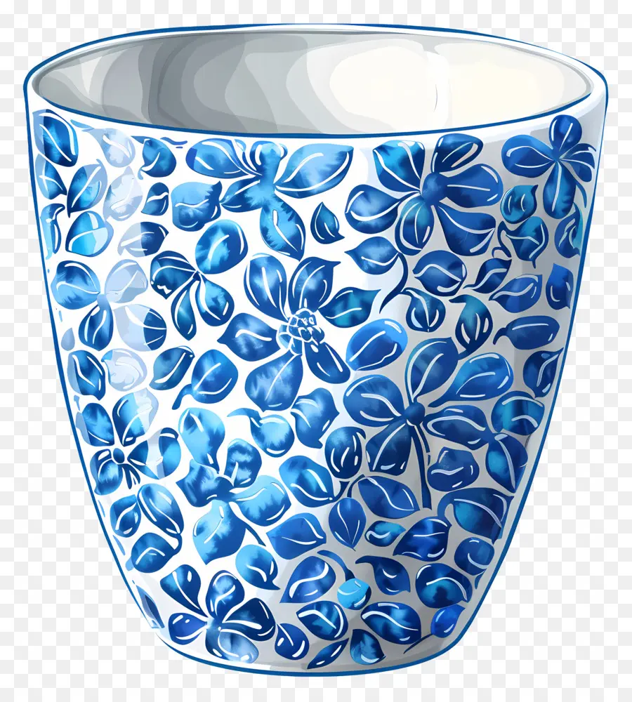 Tasse Bleue à Motifs，Tasse PNG