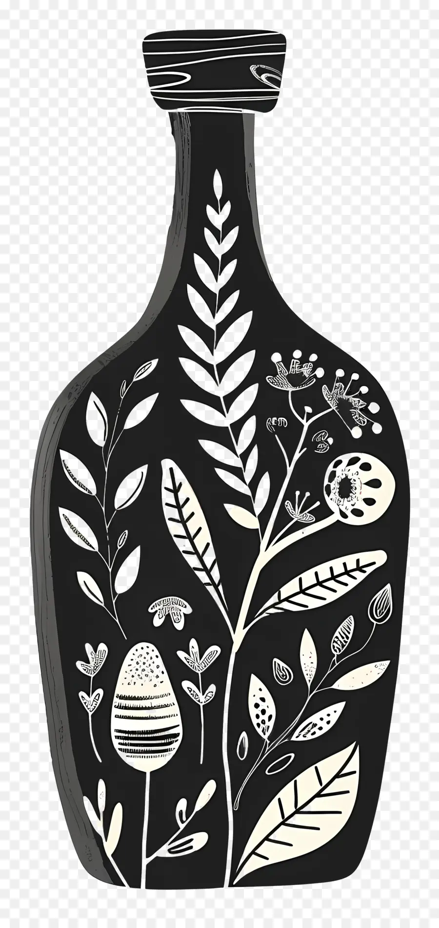 Bouteille，Vase Avec Des Fleurs PNG