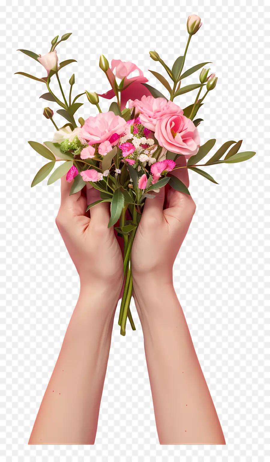 Mains，Bouquet De Fleurs PNG