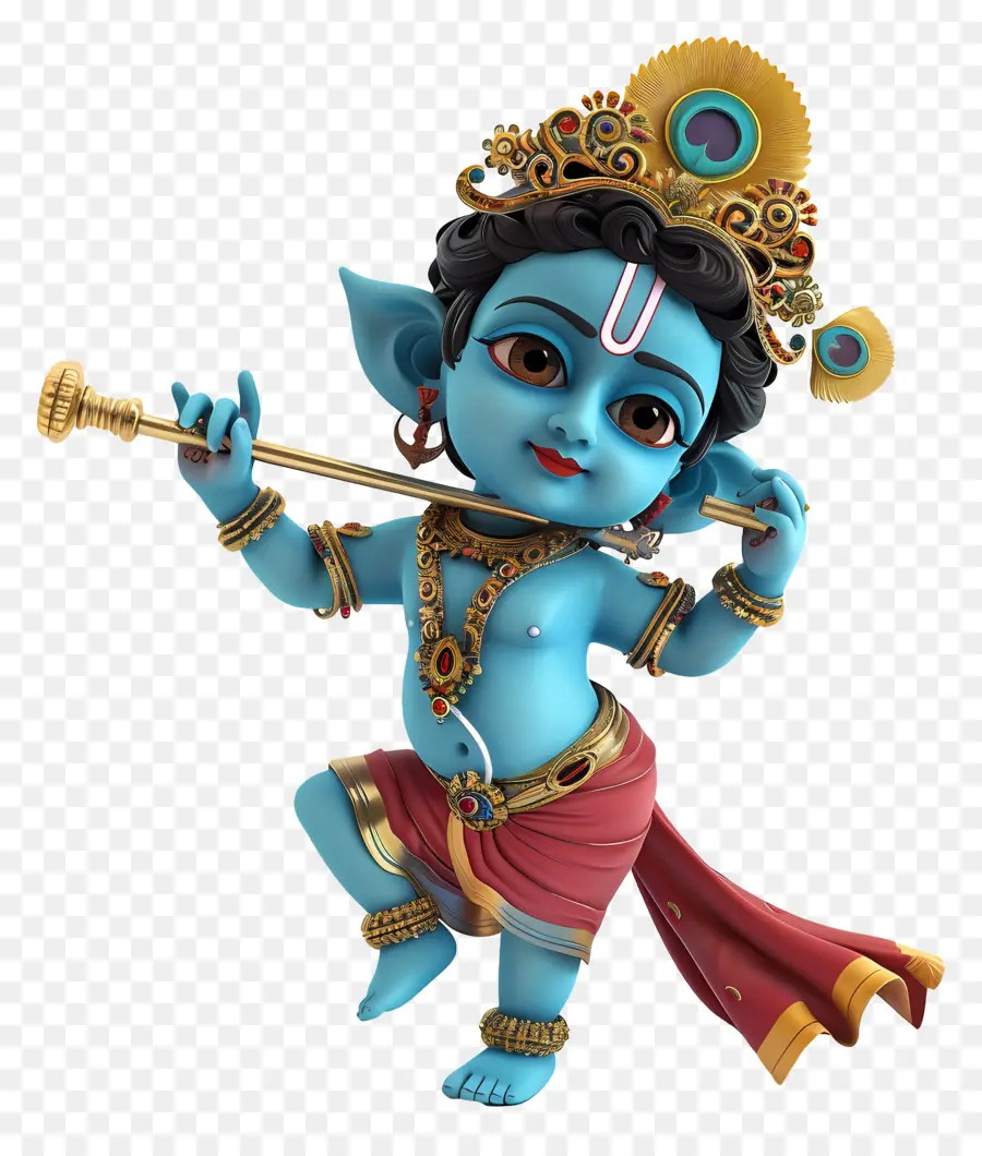 Janmashtami Krishna，Dieu à Peau Bleue PNG