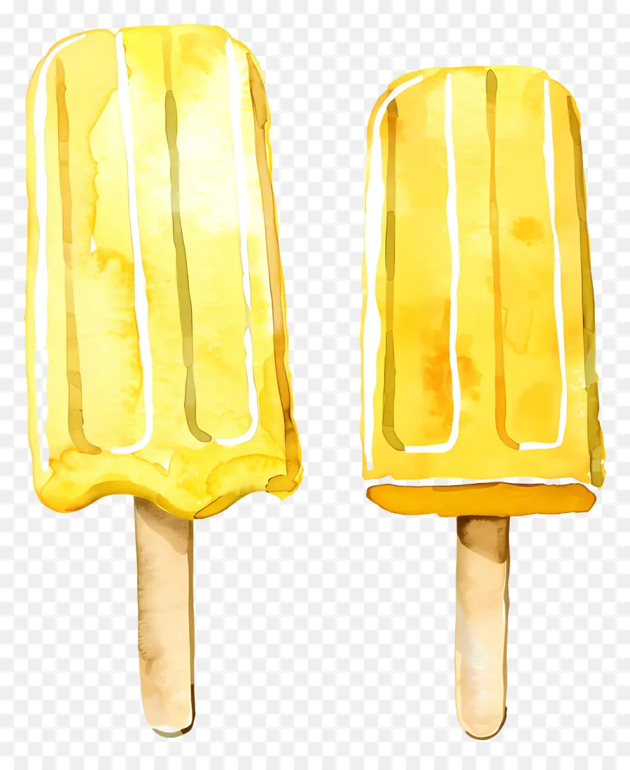 Glaces Glacées，Glaces Jaunes PNG