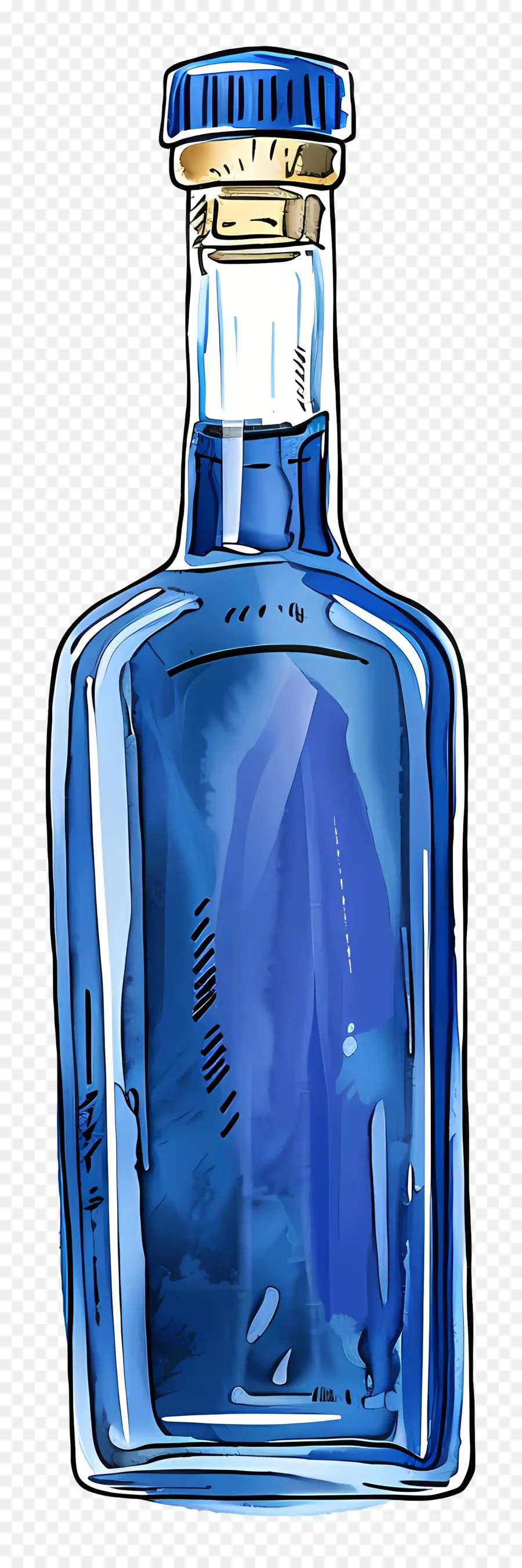 Bouteille，Bouteille Bleue PNG