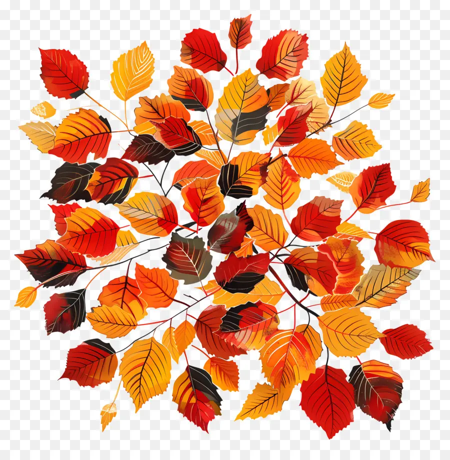 Feuillage D'automne，Feuilles D'automne Colorées PNG