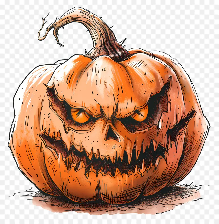 Citrouille D'halloween，Citrouille Effrayante PNG