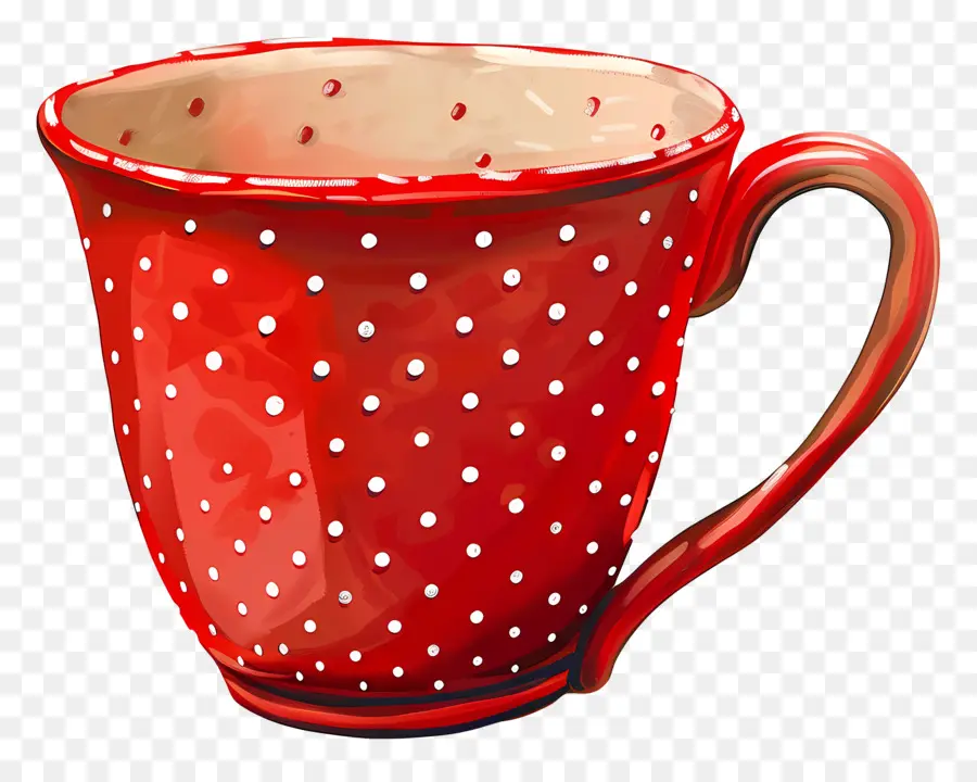 Tasse Rouge à Motifs，Tasse PNG