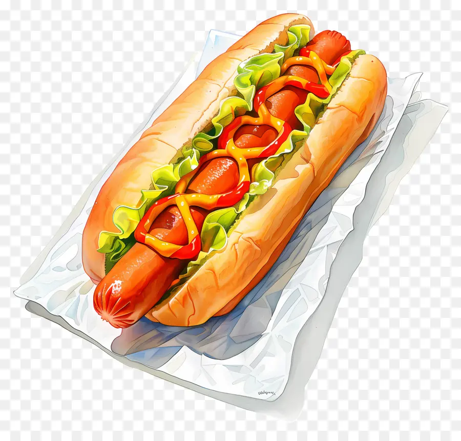 Hot Dog，Saucisse PNG