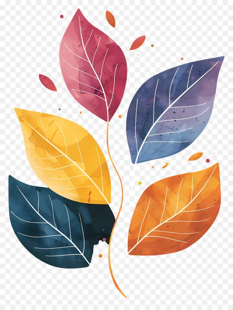 Feuilles Colorées，Feuillage D'automne PNG