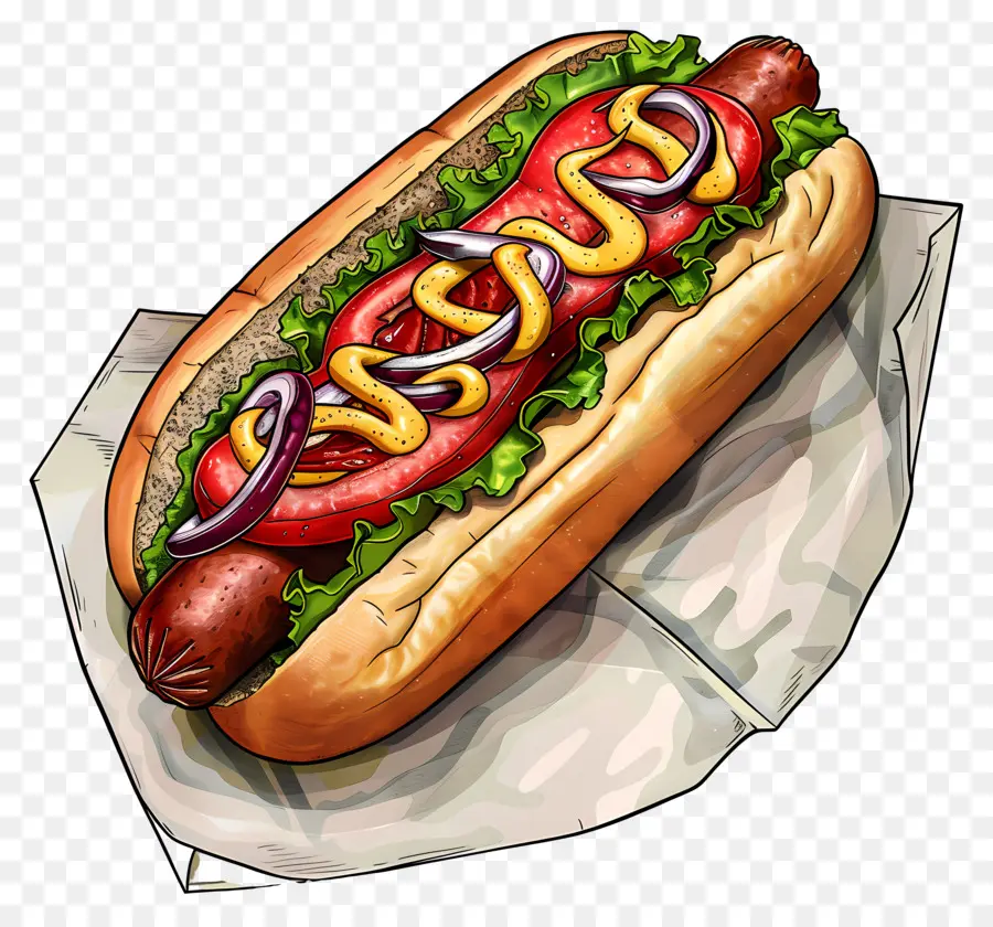 Hot Dog，Saucisse PNG