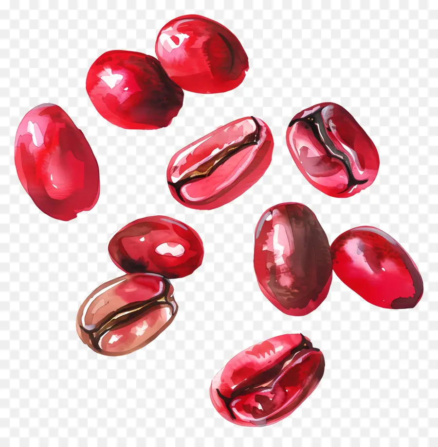 Café En Grains，Rouge PNG