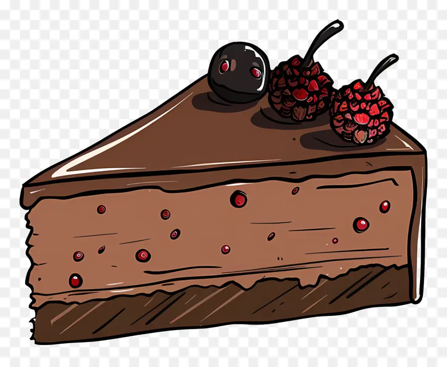 Gâteau Au Chocolat，Remplissage De Framboises PNG
