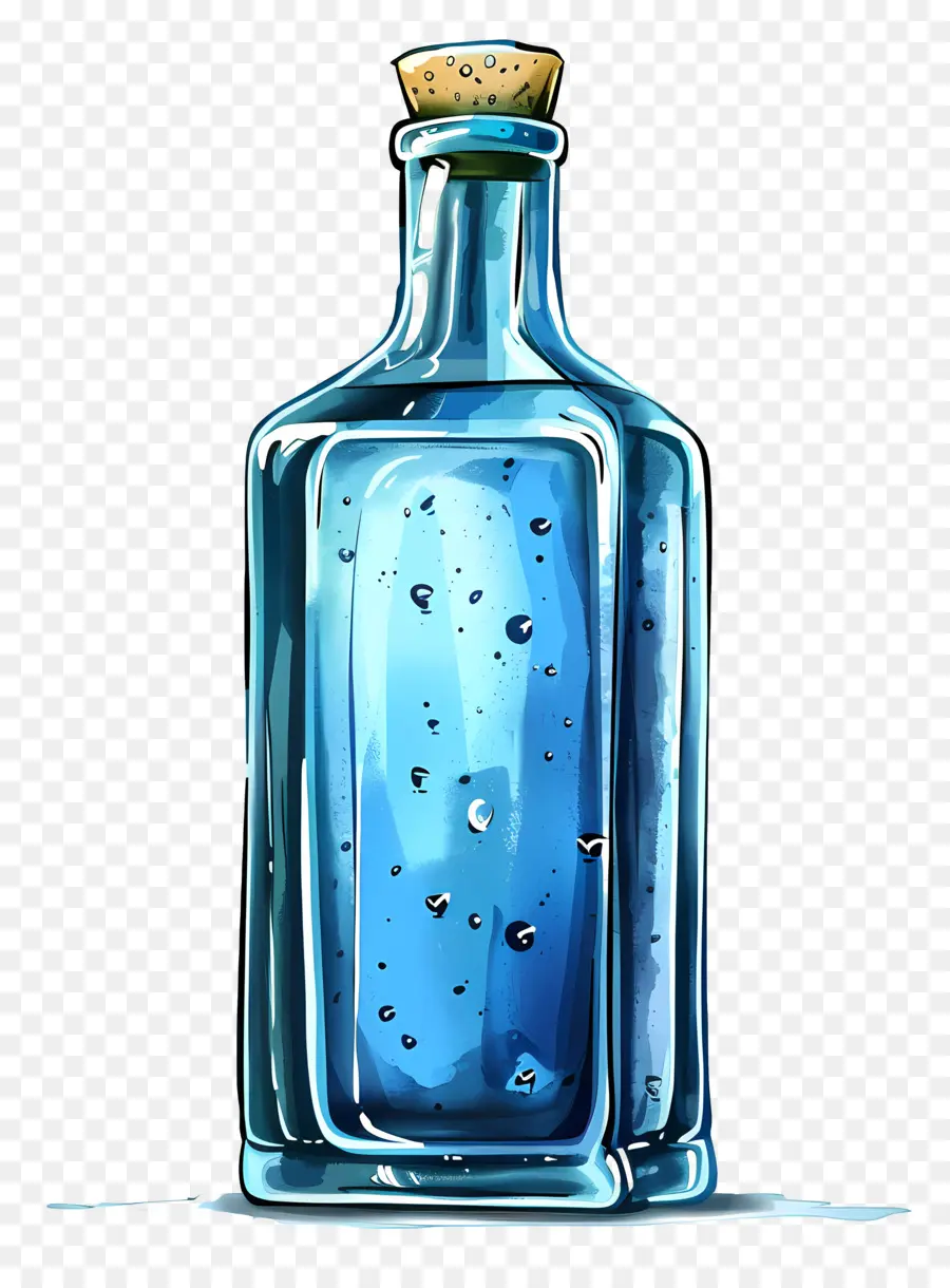 Bouteille，Bouteille Bleue PNG