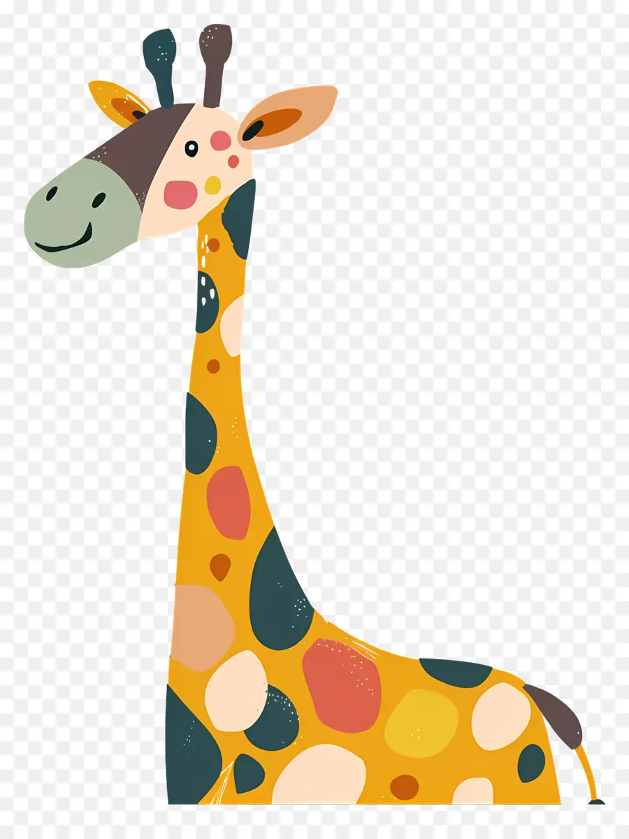 Girafe De Dessin Animé，Girafe Stylisée PNG