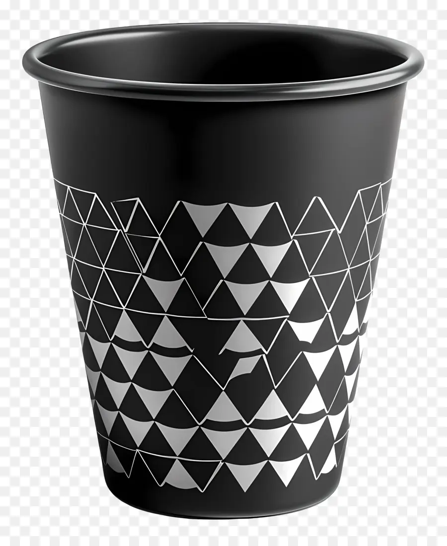 Tasse Noire à Motifs，Coupe Noire PNG