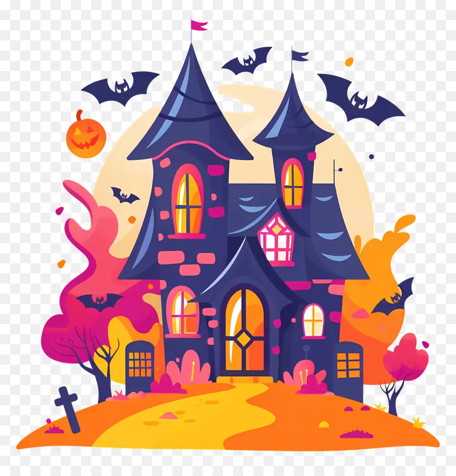 Maison D'halloween，Manoir Effrayant PNG