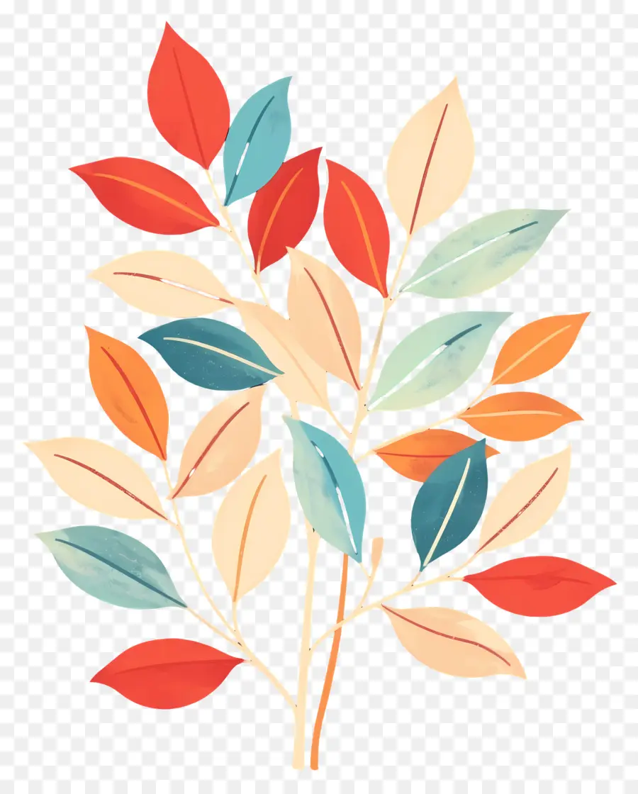 Feuilles Colorées，Feuilles D'automne PNG