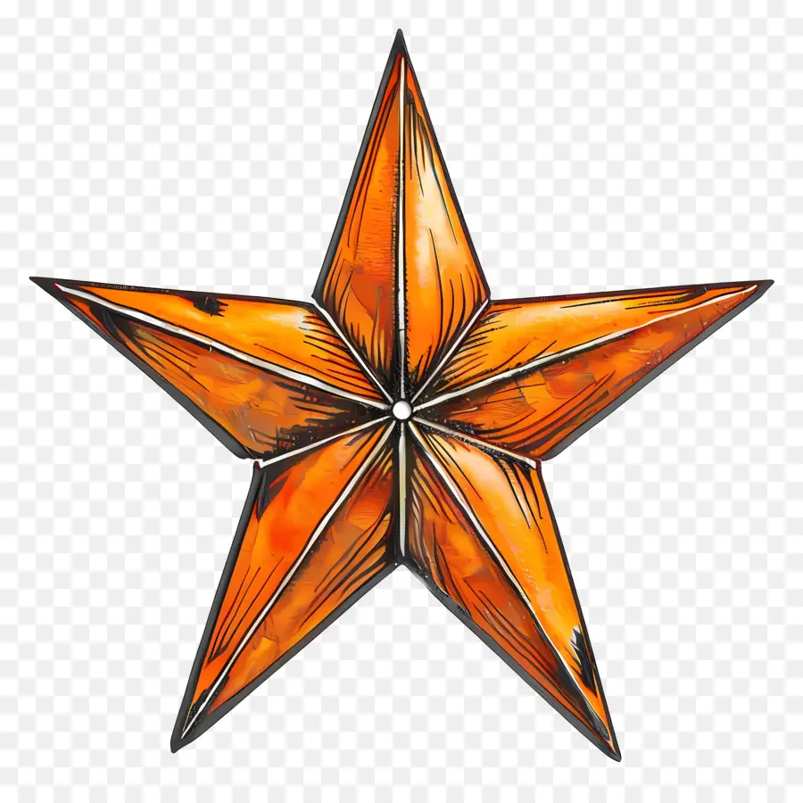 étoile，Étoile Orange PNG