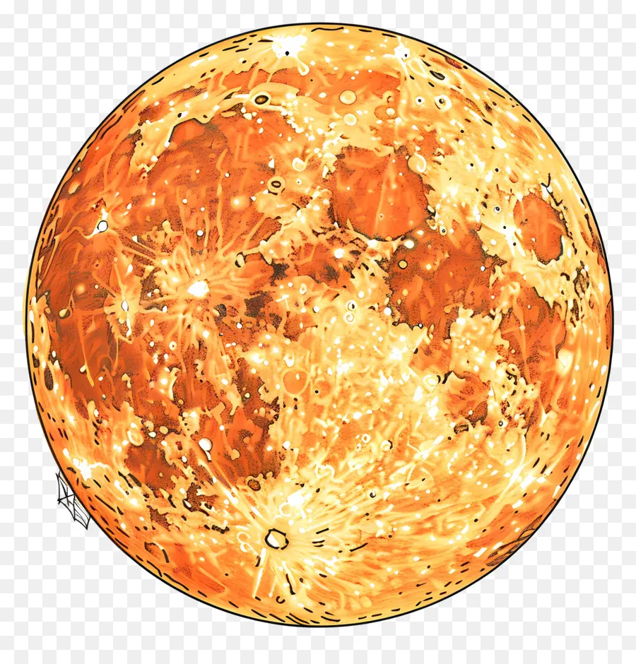 Orange Lune，Pleine Lune PNG