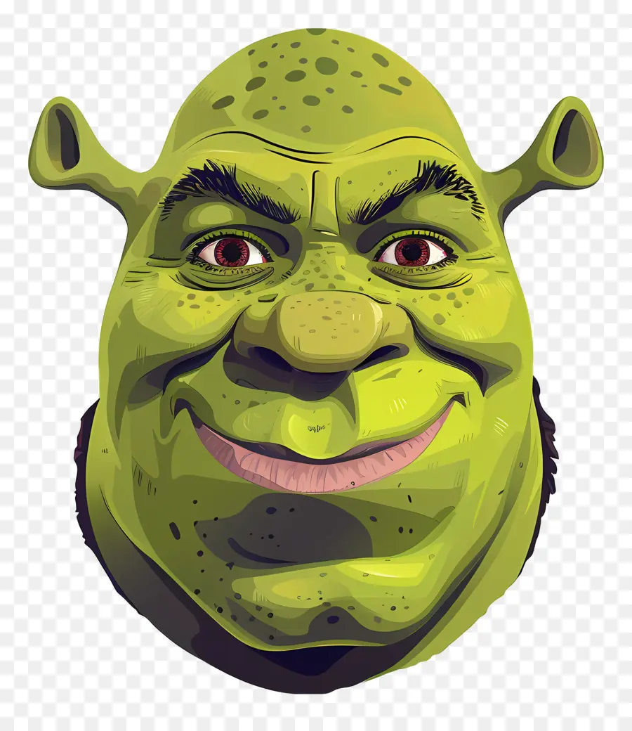 Tête De Shrek，Ogre Vert PNG