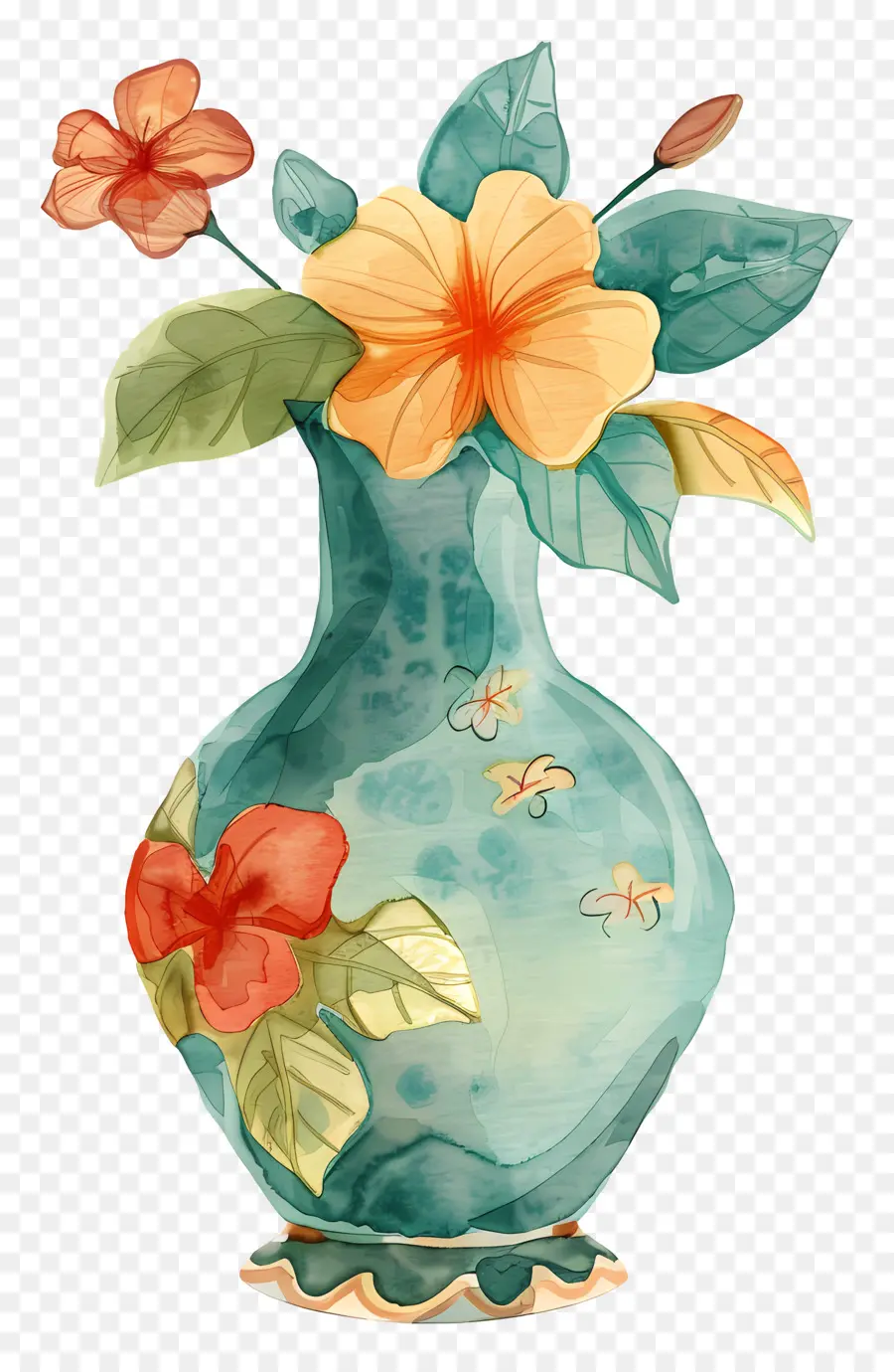 Vase En Céramique，Vase à Fleurs PNG