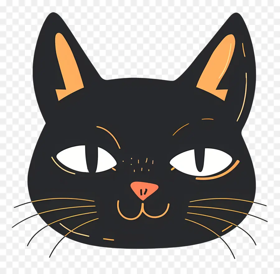 Tête De Chat，Chat Noir PNG