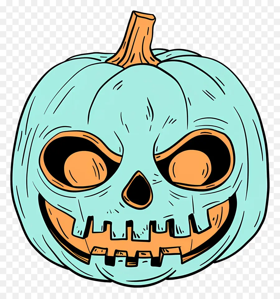 Citrouille D'halloween，Crâne De Citrouille PNG