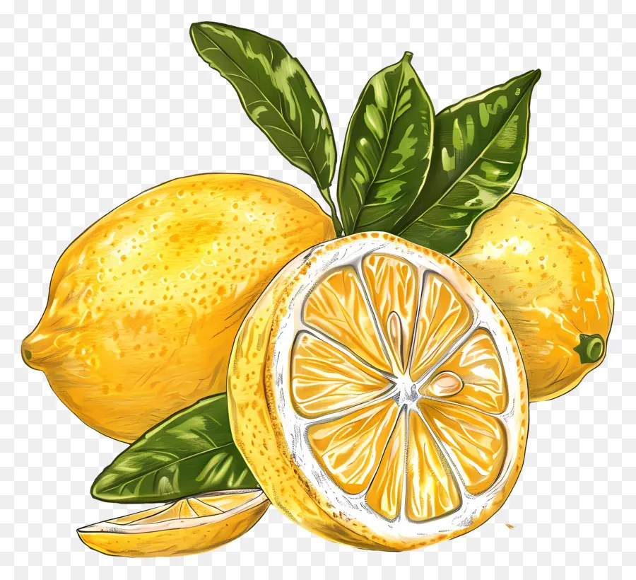 Citron，Tranche D'orange PNG