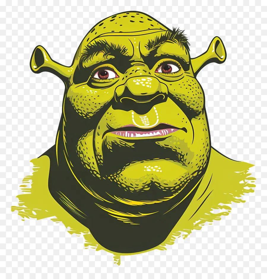 Tête De Shrek，Ogre Vert PNG