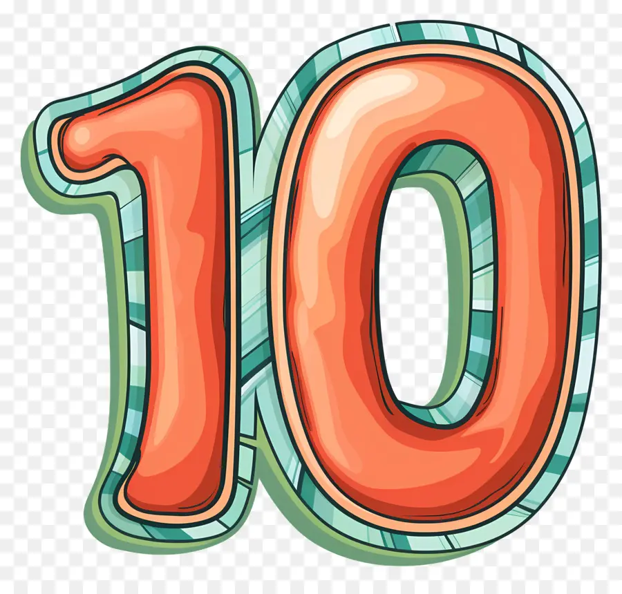 Numéro 10，Coloré PNG