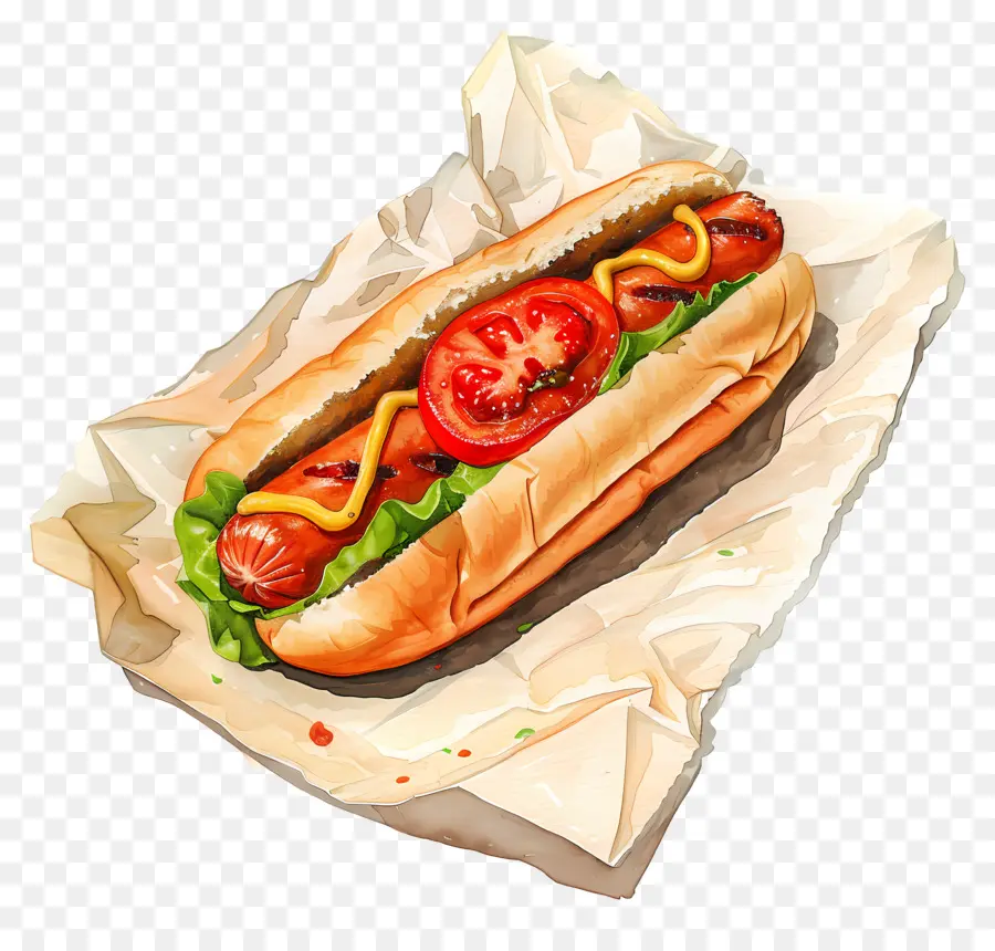 Hot Dog，Saucisse PNG