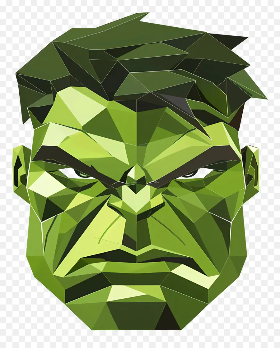 Tête De Hulk，Visage Vert PNG