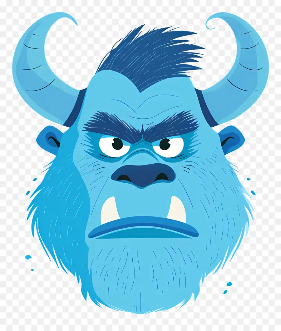 Tête De Sulley，Monstre Bleu PNG