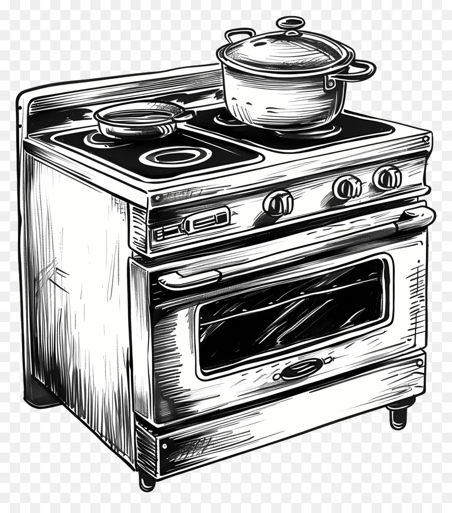 Cuisinière Et Four，Poêle Vintage PNG