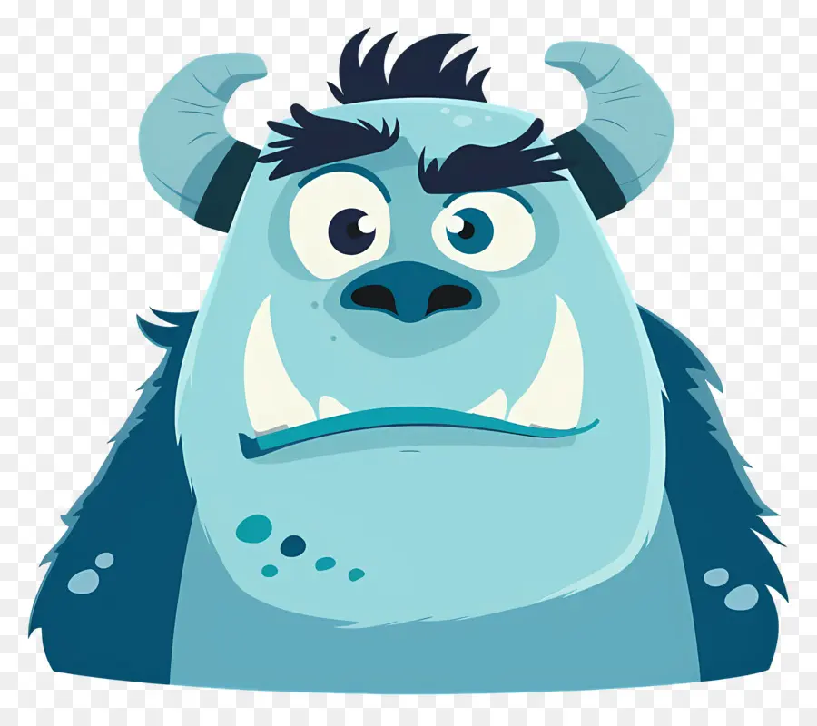 Tête De Sulley，Monstre Bleu PNG