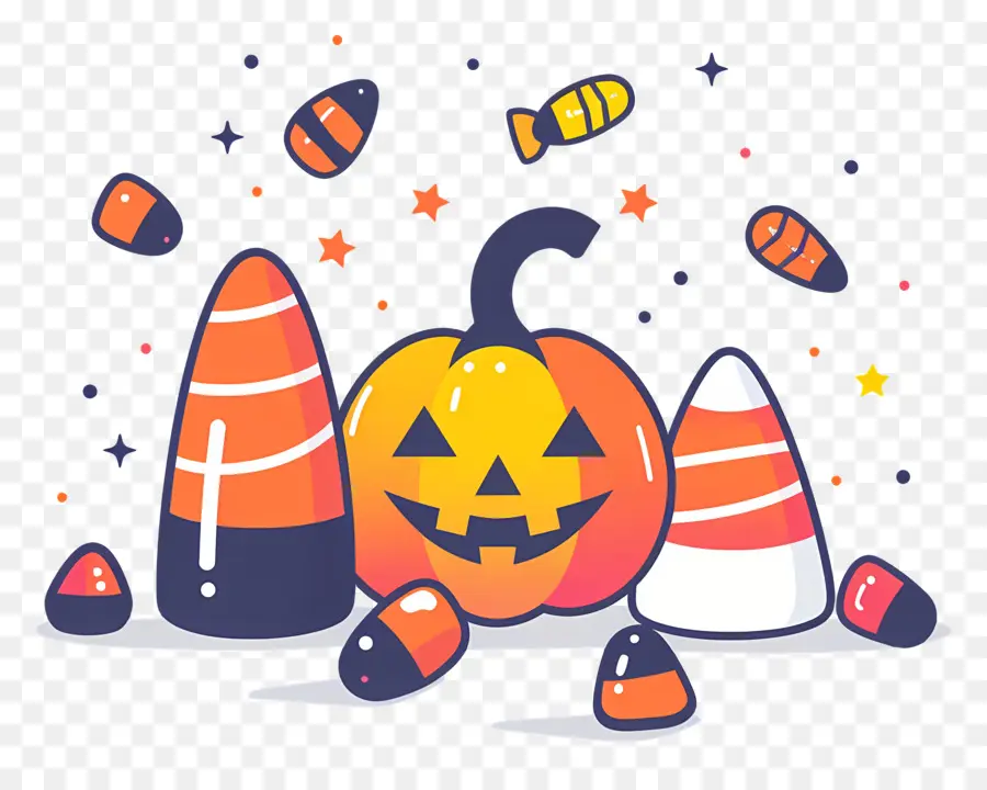 Bonbons D'halloween，Citrouille D'halloween PNG